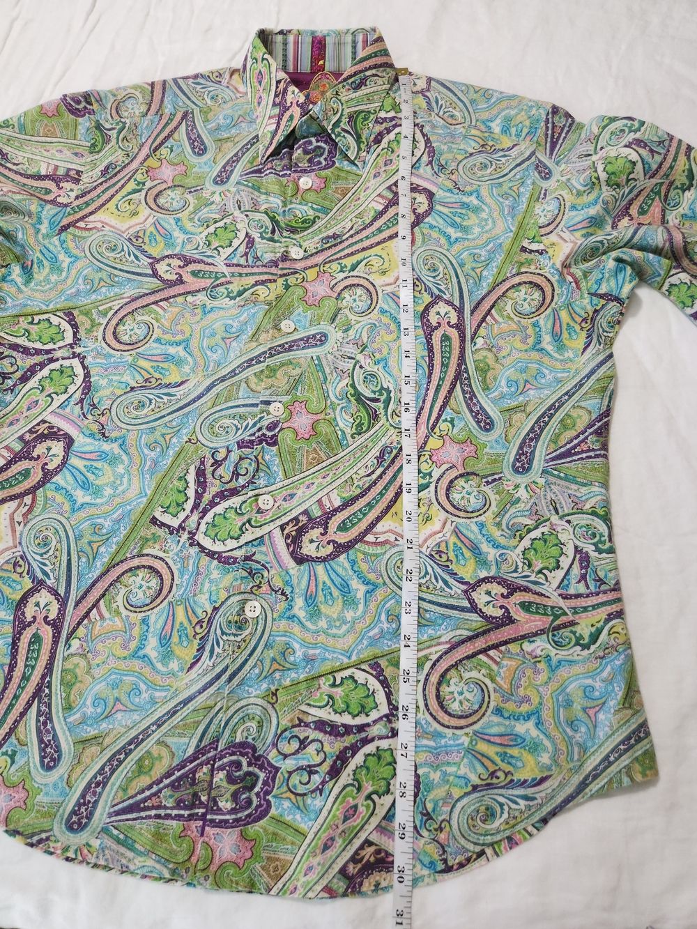 Robert Graham "Hudson" Paisley Button-Down Shirt Men's Size Large - Picture 7 of 13